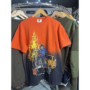 Warren Lotas Las Vegas Just Got Paid Ombre Orange Black T-Shirt Size Small